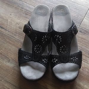 Black dansko sandals.